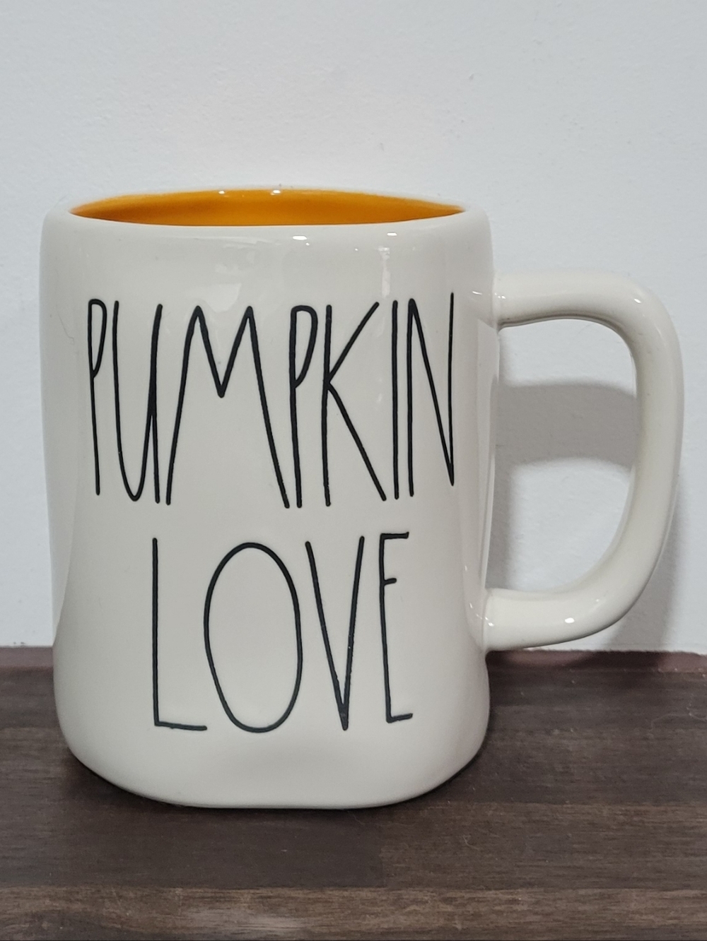 Rae Dunn 'Pumpkin Love' Mug with Orange Interior